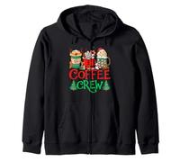 Coffee Crew Xmas Holiday Santa Hat Coffee Drinker Christmas Sudadera con Capucha