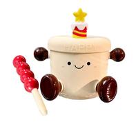 Coffee Cup - Dustproof Tea Beverage Drinkware | Taza de café de cerámica para té de cacaa Wine Juice Beer, Hot Cold Drinkware For Home Kitchen Cafe Restaurant Office Holiday Birthday Gift Use