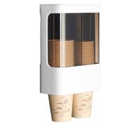 Coffee Cup Holder, Double Cylinder Dispenser, Countertop Storage Rack, Coffee Paper Cup Holder for Restaurant Cafe Bar Party Living Room Hotel Catering Event Home Kitchen Organization and Easy Access