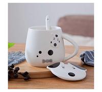 Coffee Cup Household Mug Ceramic Cup with Lid and Spoon 350ml Tea Cup can be Washed in the Dishwasher a Great Gift for Friends Family and Elders Coffee Mugs (Color : A)