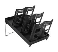 Coffee Cup Organizer- 6 ranuras Upright - Soporte para almacenamiento, café y dispensador de leche | Space-Saving Kitchen Storage Rack For Table, Restaurant, Home, Office, Station Essential Tabletop