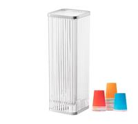 Coffee Cup Organizer - ABS Pet 9.4x9.4x28.1cm 3.70x3.70x11.06in Wall Mounted Cup Holder | Punch Free Self Adhesive Paper Çup Dispenser Water Fountain Ćup Rack | For Restaurant Hotel Office Kitchen