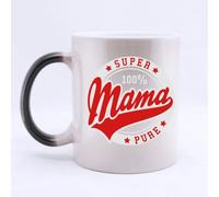 Coffee Cups / Mugs Nice taza Super 100% mama PURE calor cambian de Color taza Magic café/11 oz de cerámica taza Morphing Taza - mejor regalo para el día de la madre, cumpleaños, Navidad y año nuevo