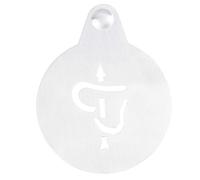 Coffee Decorating Stencil | Stainless Steel Heart Dart Pattern | Latte Art Stencil for Cappuccino/Hot Chocolate | Coffee Lover Present, Easy to Hang