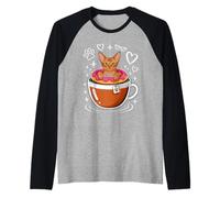 Coffee Devon Rex Donut Camiseta Manga Raglan