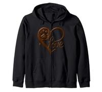 Coffee Drip Paw Love Design for Dog Moms and Coffee Lovers Sudadera con Capucha
