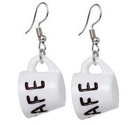 Coffee Drop Women Novelty Jewelry Dangler for Lady Sterling Stud Earrings