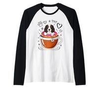 Coffee English Springer Spaniel Donut Camiseta Manga Raglan