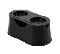 Coffee Espresso Knock Box, 2 en 1 Estera de manipulación de café desmontable Estación de apisonamiento de café Accesorios de máquina de café para el hogar (negro)