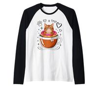 Coffee Exotic Shorthair Donut Camiseta Manga Raglan