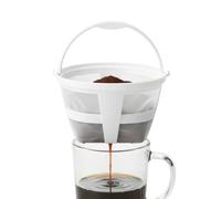 Coffee Filter Basket Mesh Strainer, 6-8 Cup Coffee Maker Mesh Filter | with Handle for Home Kitchen Tea Beverage Filtration Restaurant