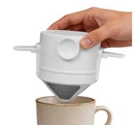 Coffee Filter Folding Tool, Quick-Install Easy Clean Portable Coffee Maker For Travel Enthusiasts College Students Adventurers Camping Apartment Dorm, PP Stainless Steel 3.15 Inch