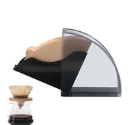 Coffee Filter Holder - ABS Large Small Sizes | Acrylic Storage Dispenser Rack | Compact Fan Shaped Brew Paper Organizer With Cover For Restaurants Cafes Kitchens And Daily Beverage Preparation