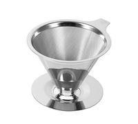 Coffee filter no paper, filtre a cafe, filtro de cono de acero inoxidable de 1 pieza, colador de café con gotero para verter café para uso en la oficina en casa