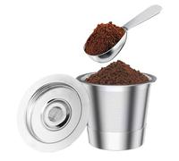 Coffee Filters - Reusable Metal Strainer, Stainless Steel Pod Accessory, 30 ml Measuring Spoon Included, Drinkware Kitchen Gadget, Home Equipment for Apartment, Small Business, Restaurant, Men, Women