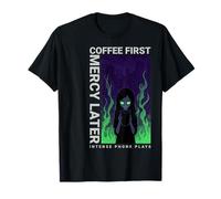 Coffee First Mercy Later Dark Phonk Anime Moodwear Lofi Camiseta