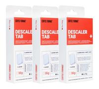 Coffee Format Descaler Tab+ Pastillas descalcificadoras para cafeteras de 16 g, de tres capas, para eliminar la cal en máquinas Jura, Bosch, Miele y Siemens; paquete de 18 unidades