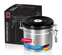 Coffee Fox Tarro de café al vacío, carrito de té, tarro de almacenamiento - Recipiente de almacenamiento Tarro de vacío con tapa de aroma, hermético (Pequeño (900ml))