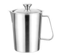 Coffee Frother Jug - Precise Milk Steaming Pitcher, Stainless Measuring Container, Portable Gadget | Latte Cappuccino Beverage Tool, Kitchen Coffee Shop Equipment, Home Drink Preparation