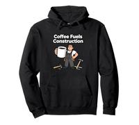 Coffee Fuels Construction Funny Worker Design Sudadera con Capucha