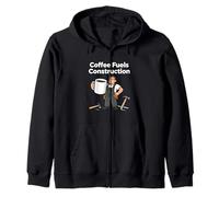 Coffee Fuels Construction Funny Worker Design Sudadera con Capucha