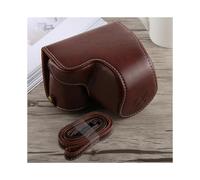 (Coffee) Full Body Camera PU Leather Case Bag with Strap for Sony A6300