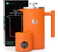 Coffee Gator CAFETERA DE EMBOLO de Primera Calidad. Prensa Francesa de Doble Pared, 8 Tazas de Capacidad, Ideal para Conseguir un Intenso café. Incluye Mini Recipiente de café