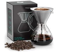 Coffee Gator Cafetera de Goteo Pour Over Manual con Filtro de café Permanente de Acero Inoxidable y Jarra. (800ml)