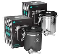 Coffee Gator Recipiente para Café - Recipiente para conservar los Aromas del café con Cuchara medidora incluida - Contenedor para de Café