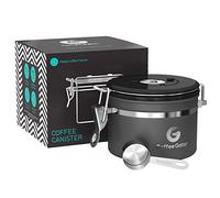 Coffee Gator Recipiente para Café Tamaño Mediano - Mantiene el Café Delicioso - Cuchara de Acero Inoxidable Gratis - Recipiente para de Café, Pequeño Gris