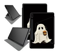 Coffee Ghosts - Funda para Samsung Galaxy Tab S7 (2020)/S8 (2022) de 11 pulgadas, soporte plegable giratorio de 360 grados, múltiples ángulos de visión, con apagado y encendido automático