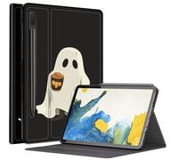 Coffee Ghosts - Funda para Samsung Galaxy Tab S8 (2022) / Galaxy Tab S7 (2020) de 11 pulgadas, múltiples ángulos de visión con soporte para bolígrafo S, apagado y encendido automático para Galaxy Tab