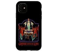 Coffee Gives Me Life Occult Retro Vintage Funny Adult Humor Carcasa para iPhone 11