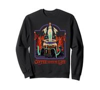 Coffee Gives Me Life Occult Retro Vintage Funny Adult Humor Sudadera
