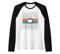 Coffee Gives Me Teacher Power Camiseta Manga Raglan