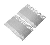 Coffee Grind Measurement Board - Metal Grind Size Chart Card Set | Coffee Bean Measuring Guide Coarseness Comparison Ruler, Bean Texture Gauge Measurement Tool for Drip Brewing