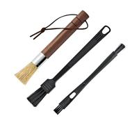 Coffee Grinder Cleaning Brush Set - 3 Pieces Manual Brushes, Machine Cleaning Sweepers for Latte, Coffee Beans, Home, Tabletop, Bar, Baking, Food, Flour, Art Making, Kitchen Tools