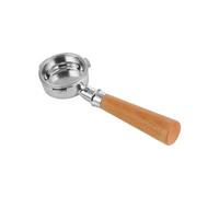 Coffee Handle, Compatible con cafetera Barsetto de segunda generación/Maxim de acero inoxidable con mango sin fondo, accesorio de 58mm(Beech wood)