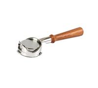 Coffee Handle, Portafiltro sin fondo de 3 orejas de 58mm, Compatible con Barsetto/LEHEHE/Petrus3899/Breville VCF-125X, mango hueco de café desnudo(F red wood)