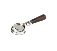 Coffee Handle, Portafiltro sin fondo de 3 orejas de 58mm, Compatible con Barsetto/LEHEHE/Petrus3899/Breville VCF-125X, mango hueco de café desnudo(A black wood)