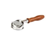 Coffee Handle, Portafiltro sin fondo de 3 orejas de 58mm, Compatible con Barsetto/LEHEHE/Petrus3899/Breville VCF-125X, mango hueco de café desnudo(D red wood)