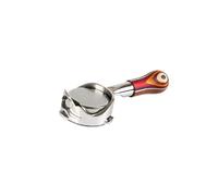 Coffee Handle, Portafiltro sin fondo de 3 orejas de 58mm, Compatible con Barsetto/LEHEHE/Petrus3899/Breville VCF-125X, mango hueco de café desnudo(S Colore wood)