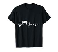 Coffee Heartbeat - No Talkie Antes de un Amante del Capuchino/café con Leche Camiseta