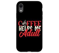 Coffee Helps Me Adult Mujeres Humor Mamá Hombre Padres Papá Ropa Carcasa para iPhone XR