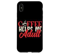 Coffee Helps Me Adult Mujeres Humor Mamá Hombre Padres Papá Ropa Carcasa para iPhone XS MAX