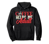 Coffee Helps Me Adult Mujeres Humor Mamá Hombre Padres Papá Ropa Sudadera con Capucha