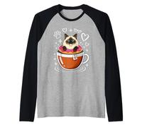 Coffee Himalayan Cat Donut Camiseta Manga Raglan
