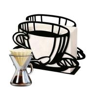 Coffee Holder | Coffee Cup Shape Iron Cafe Decor | Filter Paper Organizer | for Home Kitchen Picnic Parties Weddings Camping Travel