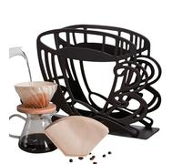 Coffee Holder - Iron Coffee Cup Shape Filter Paper Storage Rack, Countertop Organizer | Coffe Filter Holder For Home Kitchen, Travel, Camping, Wedding, Party And Restaurant Decor