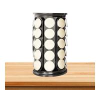 Coffee Holder, Pod Organizer, 12.99in Tea Rack, Rotating Stand Design, Space-Saving Storage Feature, Beverage Station Accessory for Kitchen Counters, Living Rooms, Settings